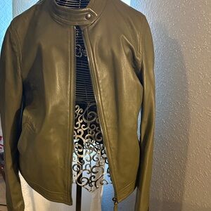 Coach Olive Leather Jacket